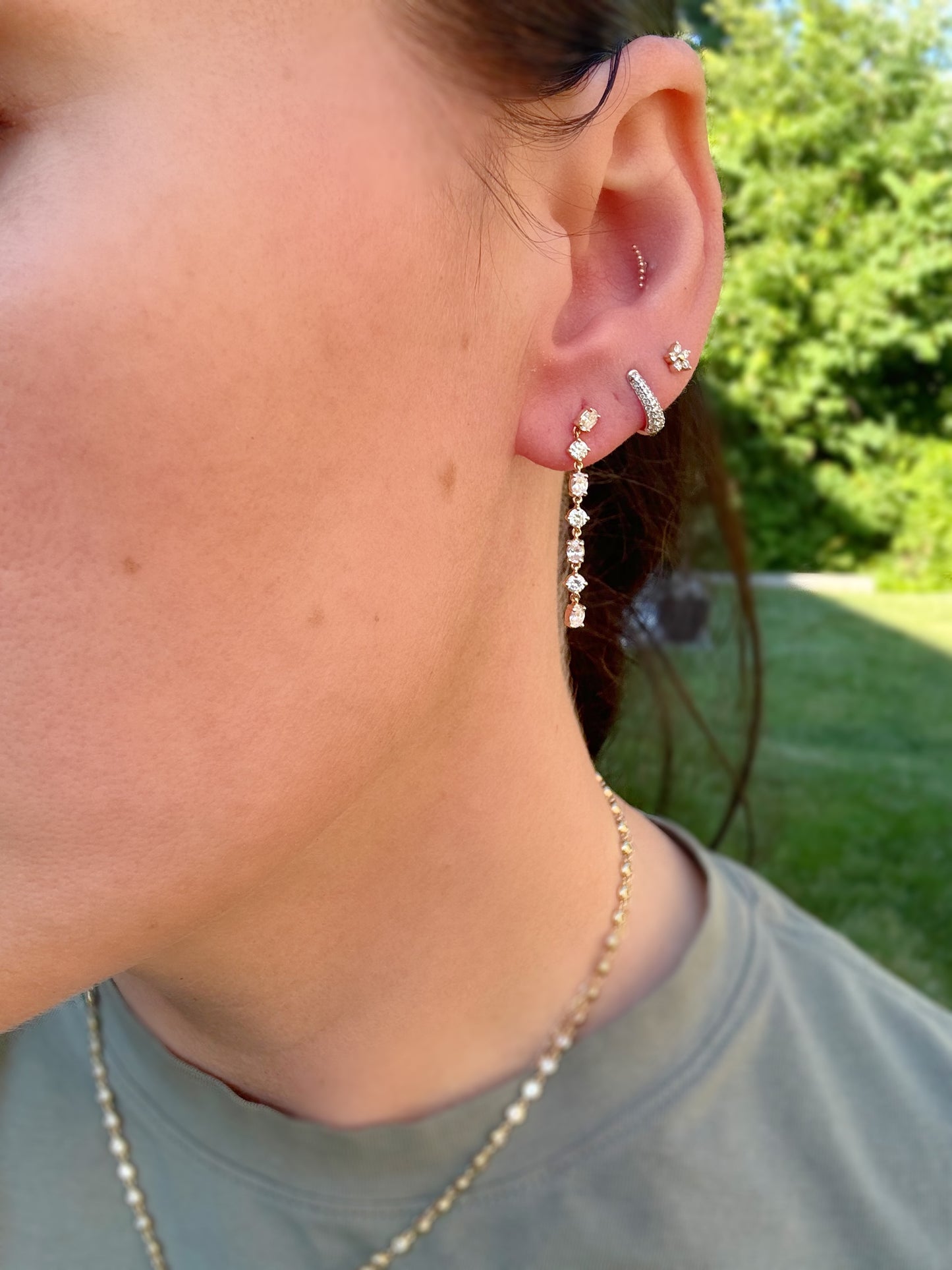 Diamond Dangle Earring