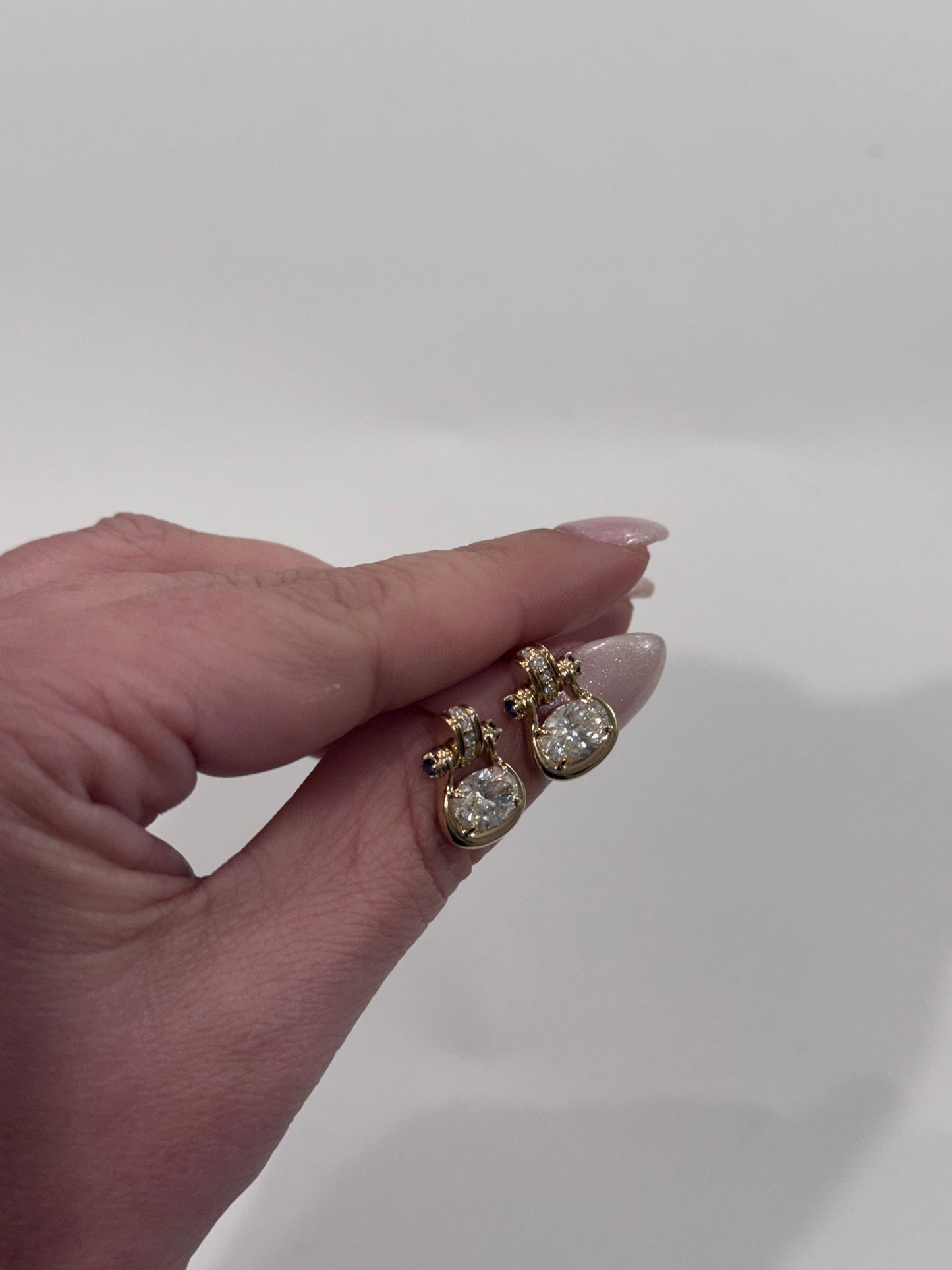 Vintage Oval Dangle Earrings