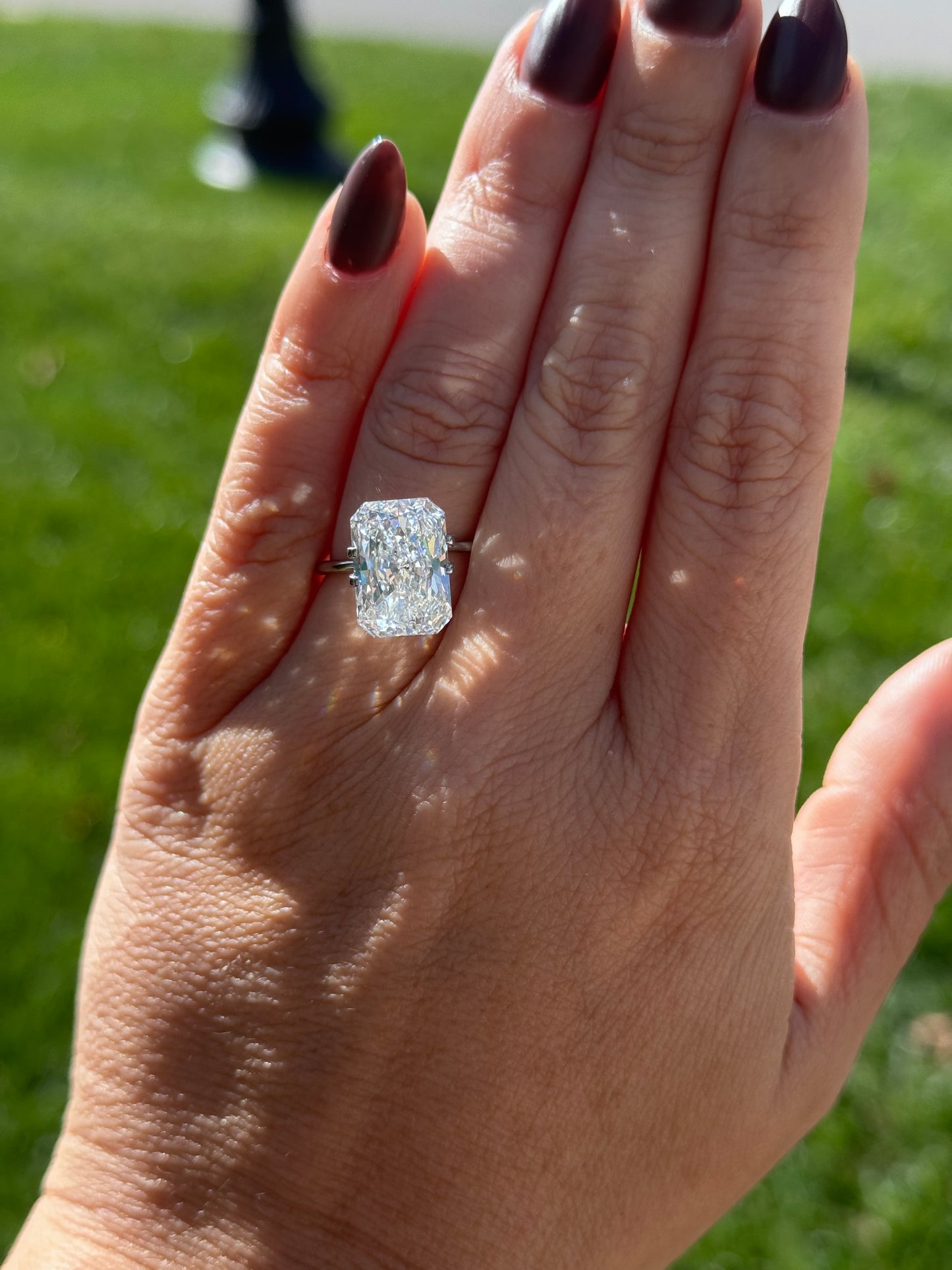 7.67 E VS1 Radiant Cut Diamond