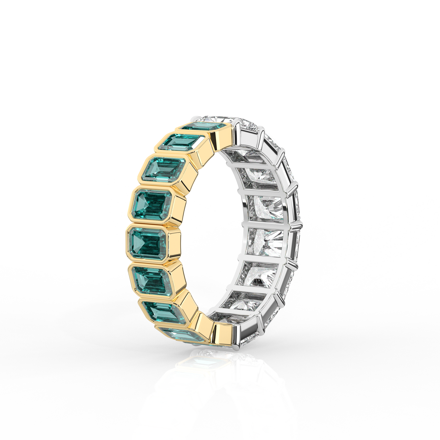 Half to Whole Ring  - Emerald Green