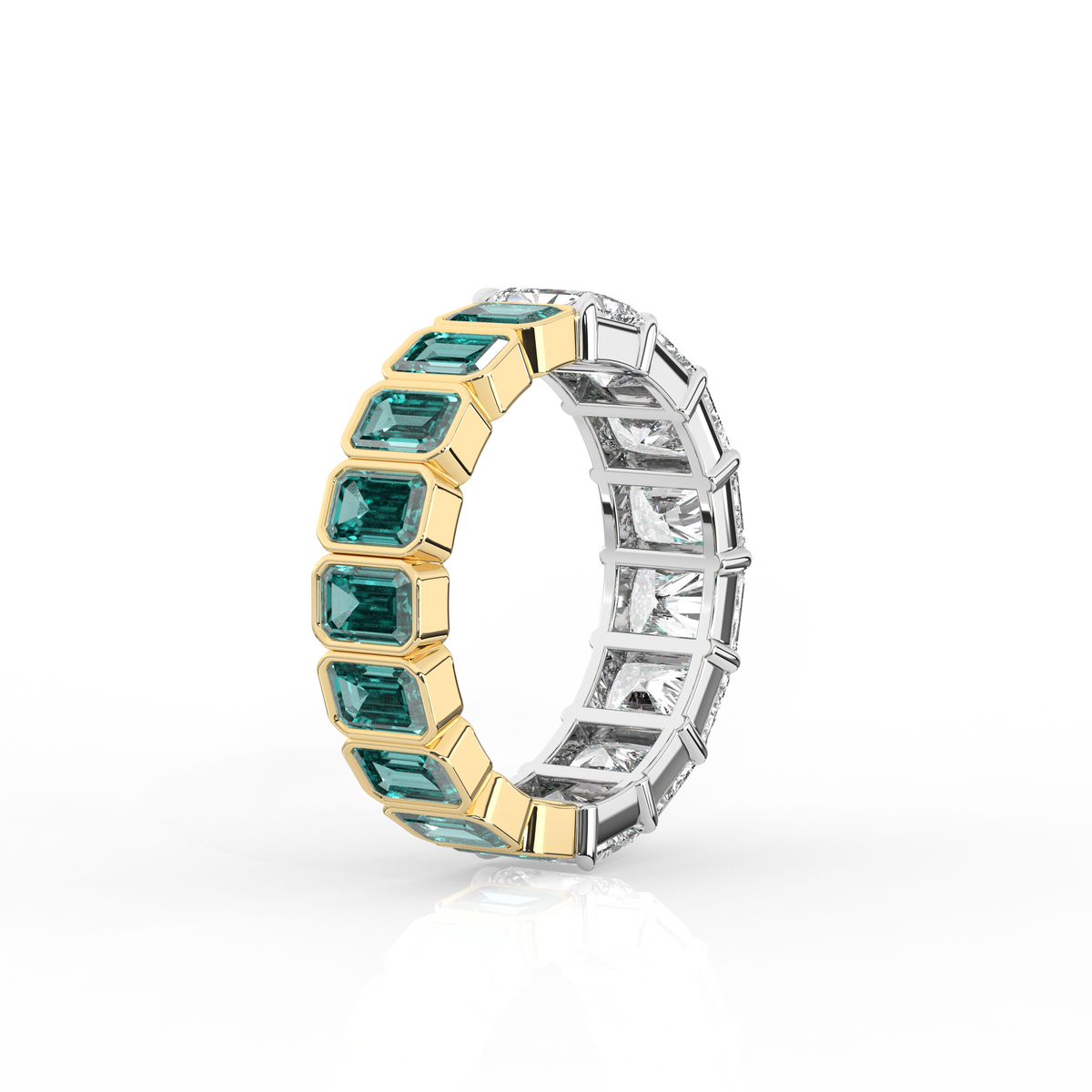 Half to Whole Ring  - Emerald Green
