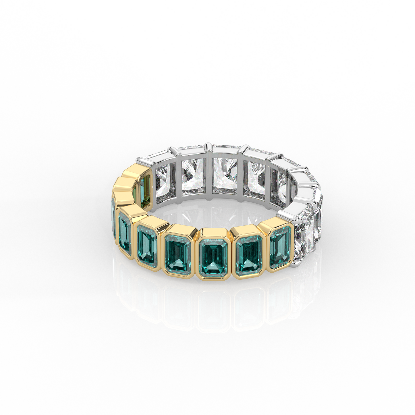Half to Whole Ring  - Emerald Green