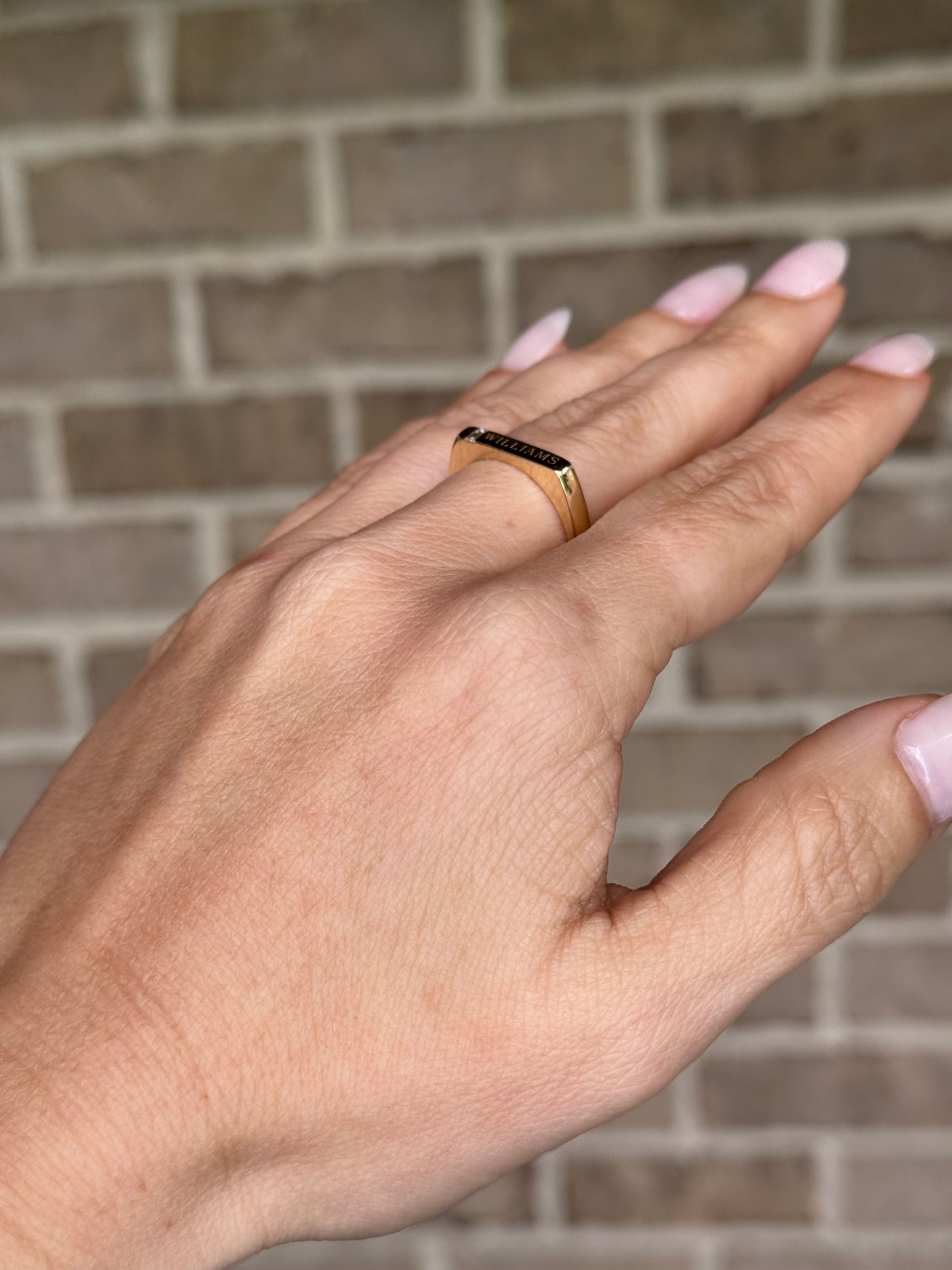 Custom Name Signet Ring