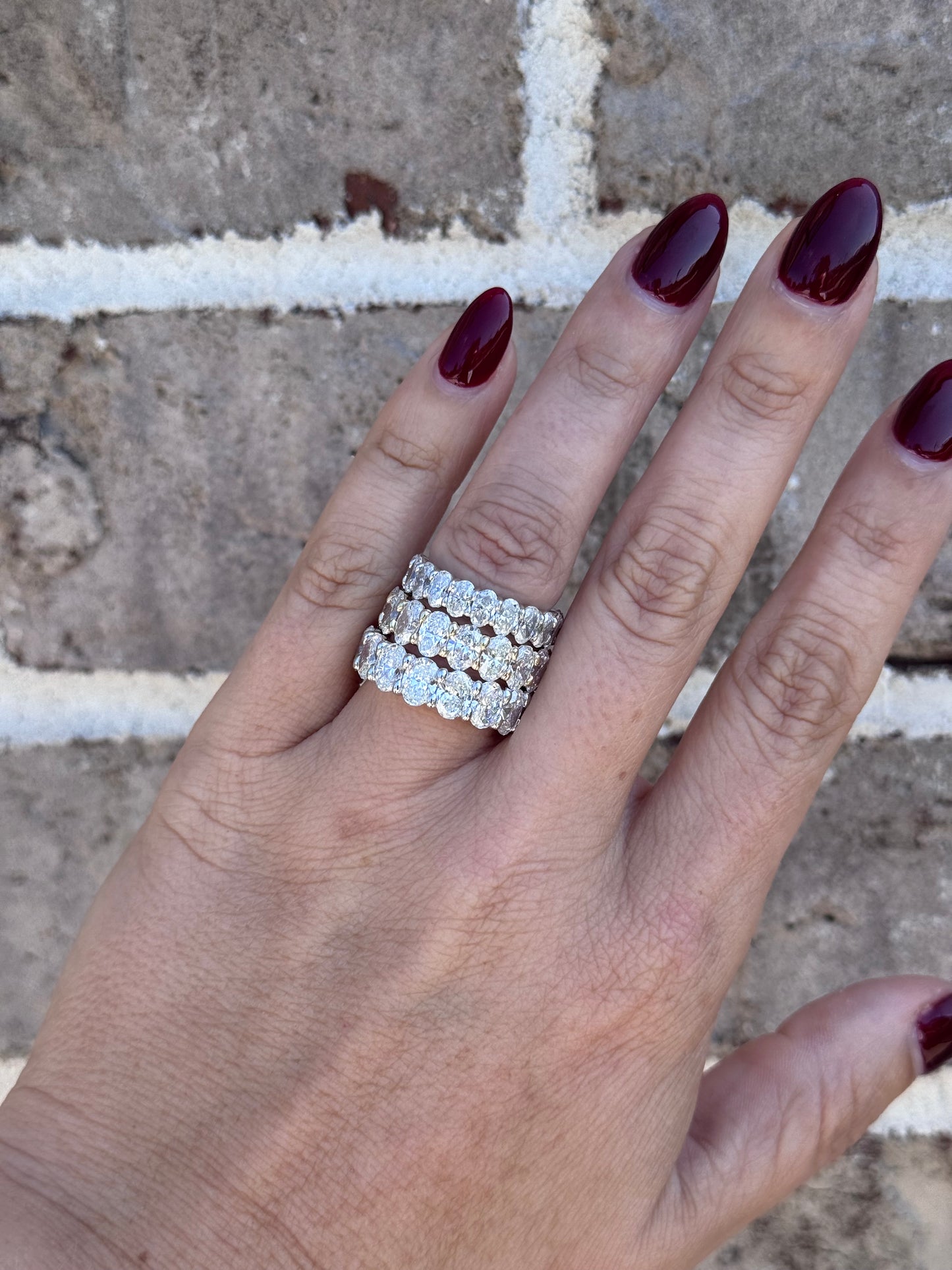 Oval Diamond Eternity Band