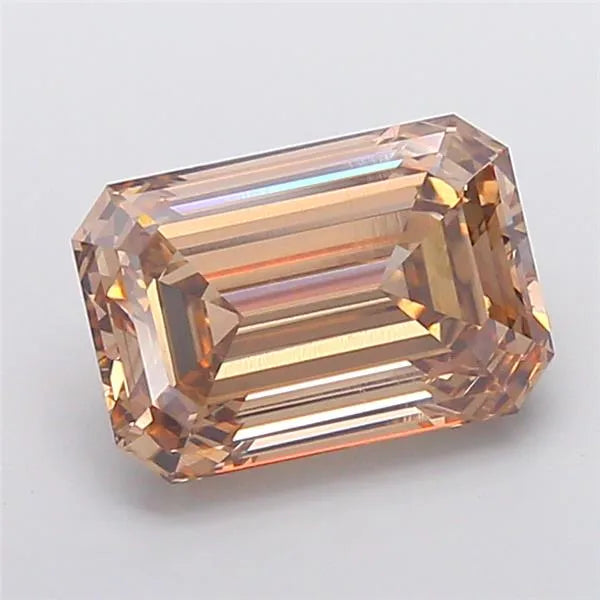 4.52ct Emerald Lab Grown Diamond (Colour Fancy Light Brown, Clarity VS1, IGI Certified)