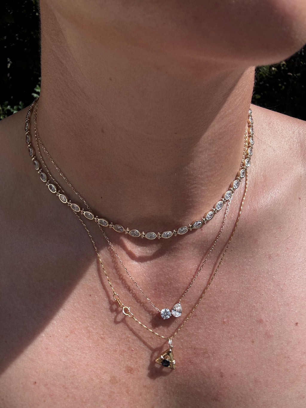 Oval Bezel Necklace