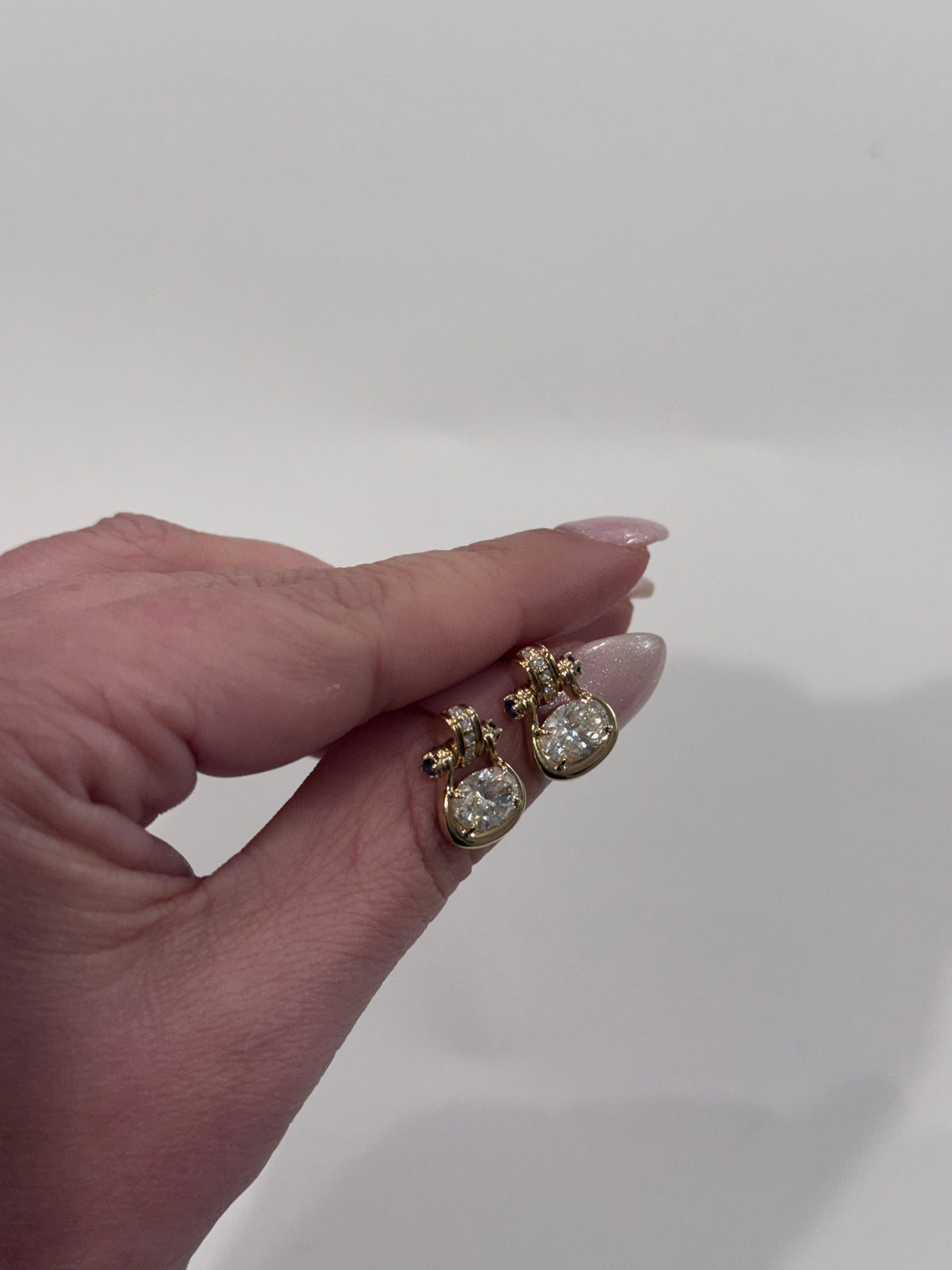 Vintage Oval Dangle Earrings