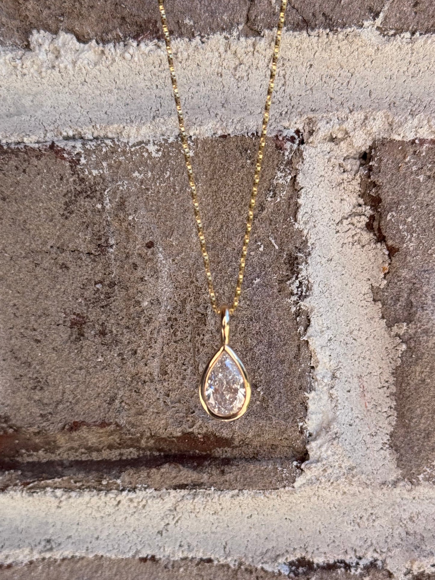 2 Carat Bezel Set Diamond Charm