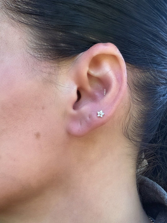 Mini Diamond Flower Stud