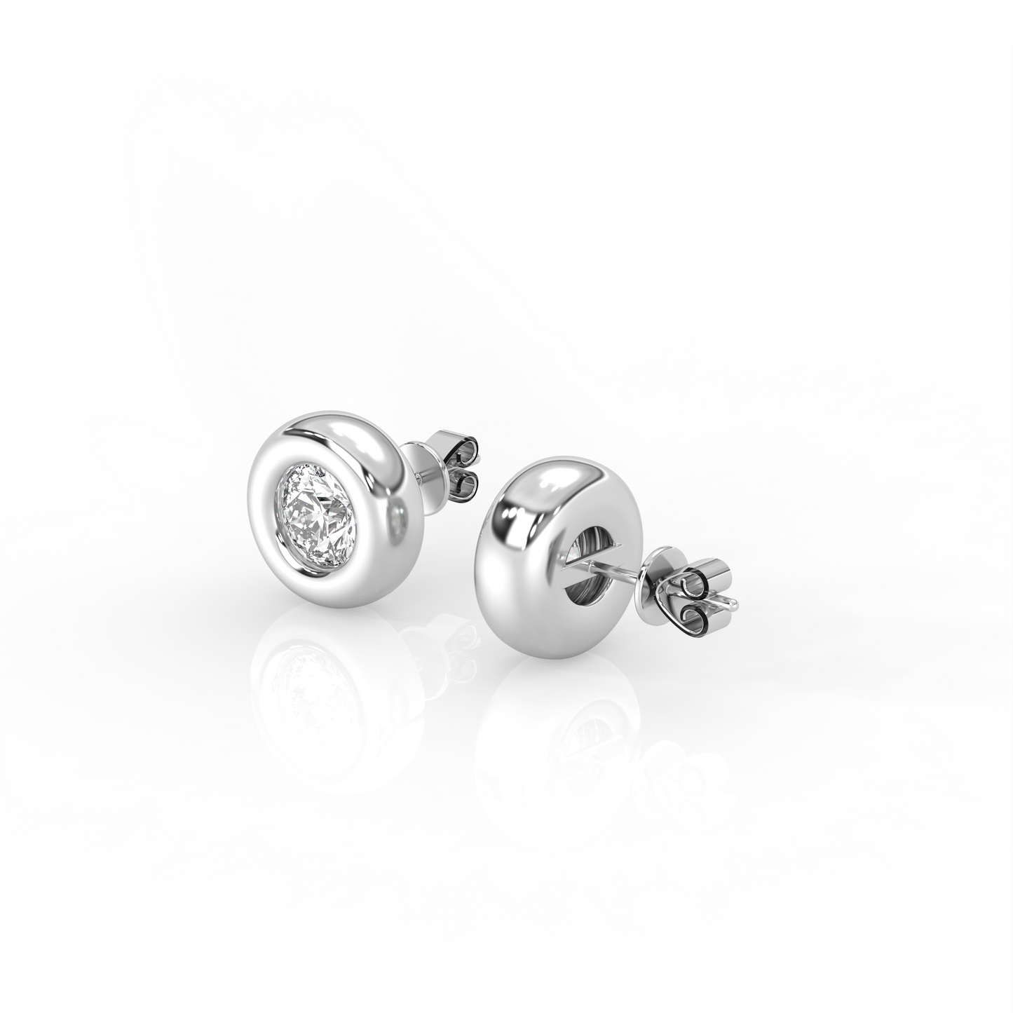 Pillow Diamond Stud Earrings (LARGE)