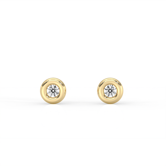 Pillow Diamond Stud Earrings (SMALL)