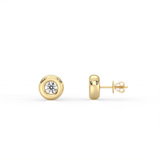 Pillow Diamond Stud Earrings (SMALL)