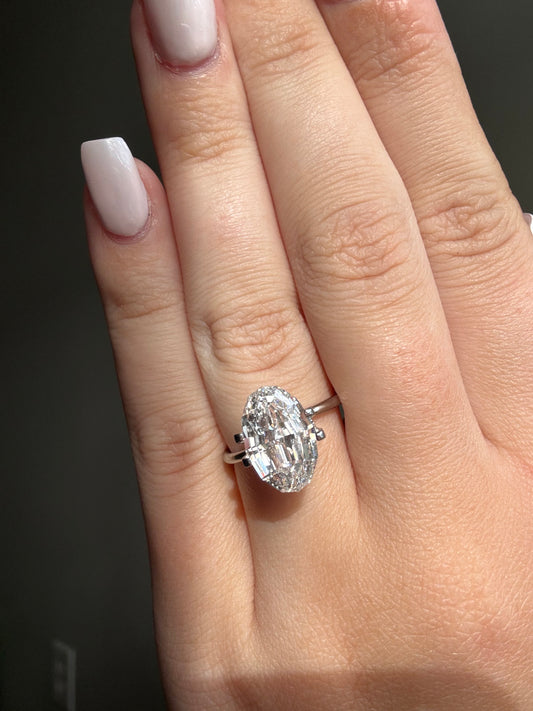 4.57 Carat Oval Stepcut