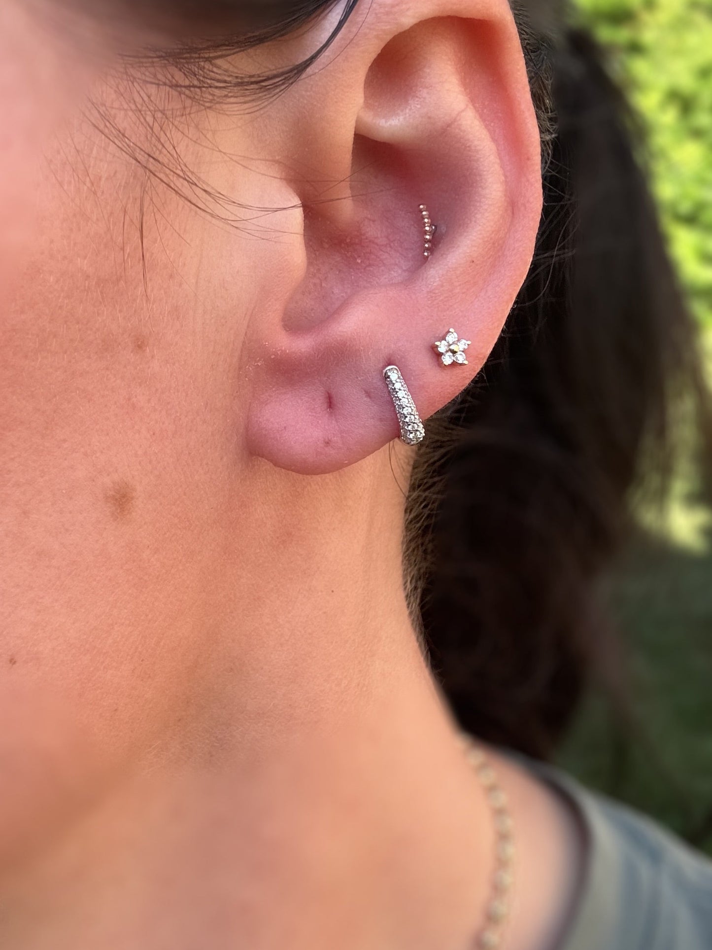 Mini Diamond Flower Stud