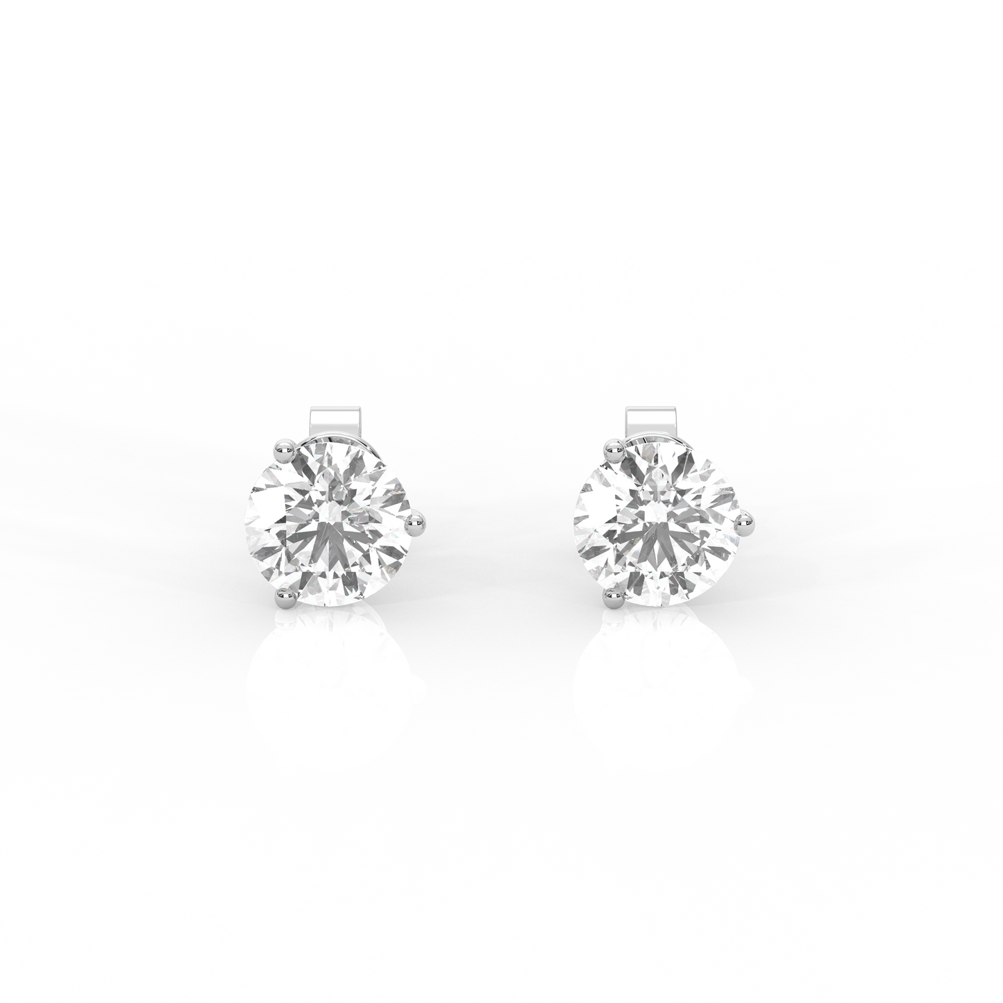 Round Diamond Stud Earrings