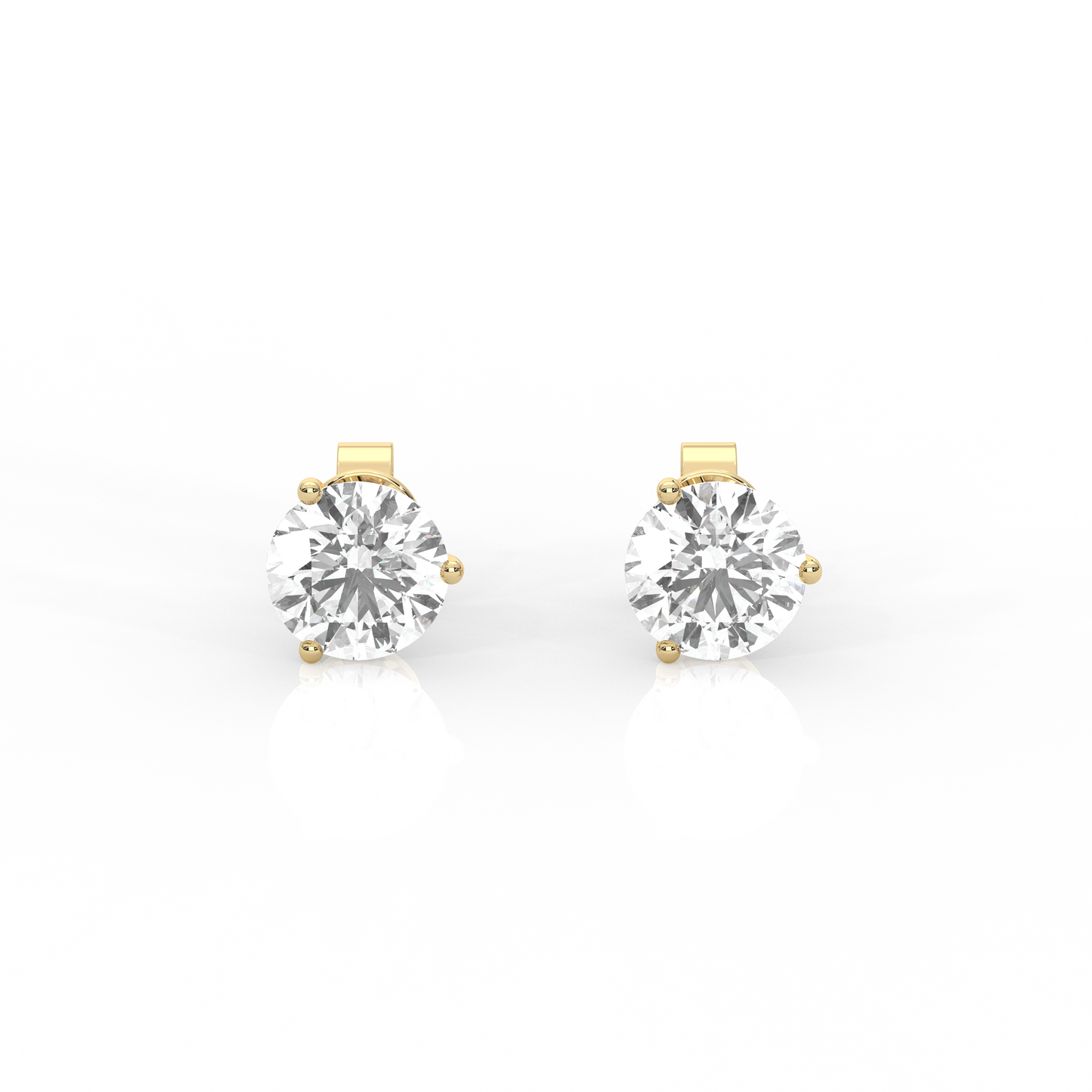 Round Diamond Stud Earrings