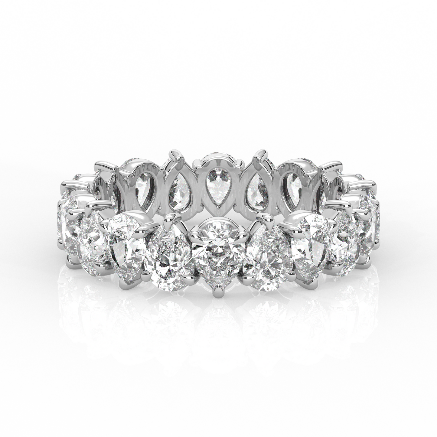Pear Diamond Eternity Band
