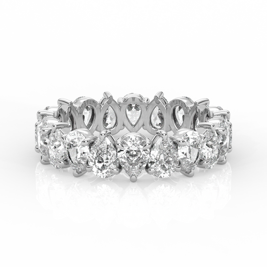 Pear Diamond Eternity Band
