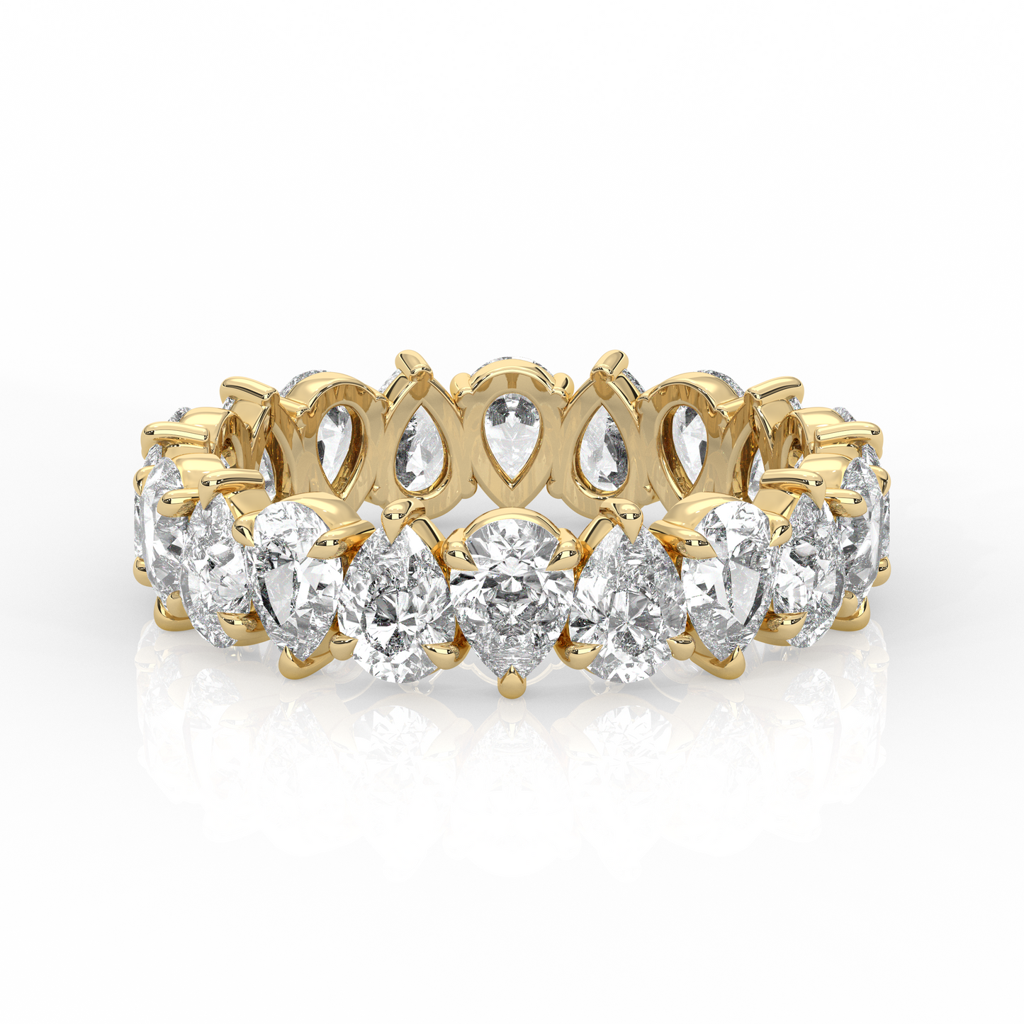Pear Diamond Eternity Band