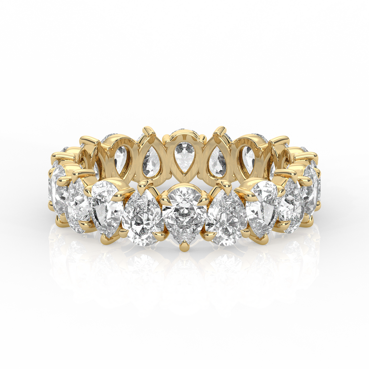 Pear Diamond Eternity Band
