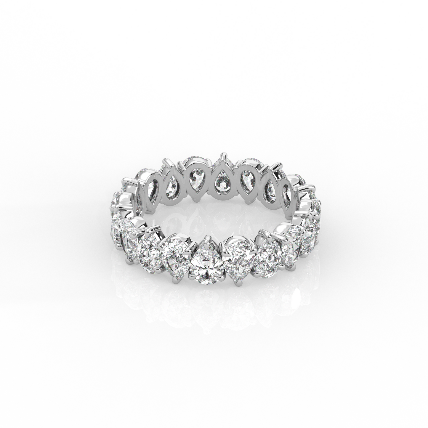 Pear Diamond Eternity Band