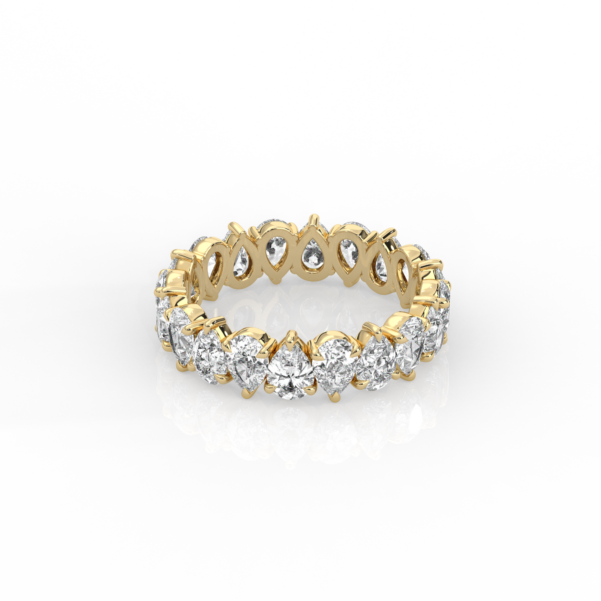Pear Diamond Eternity Band