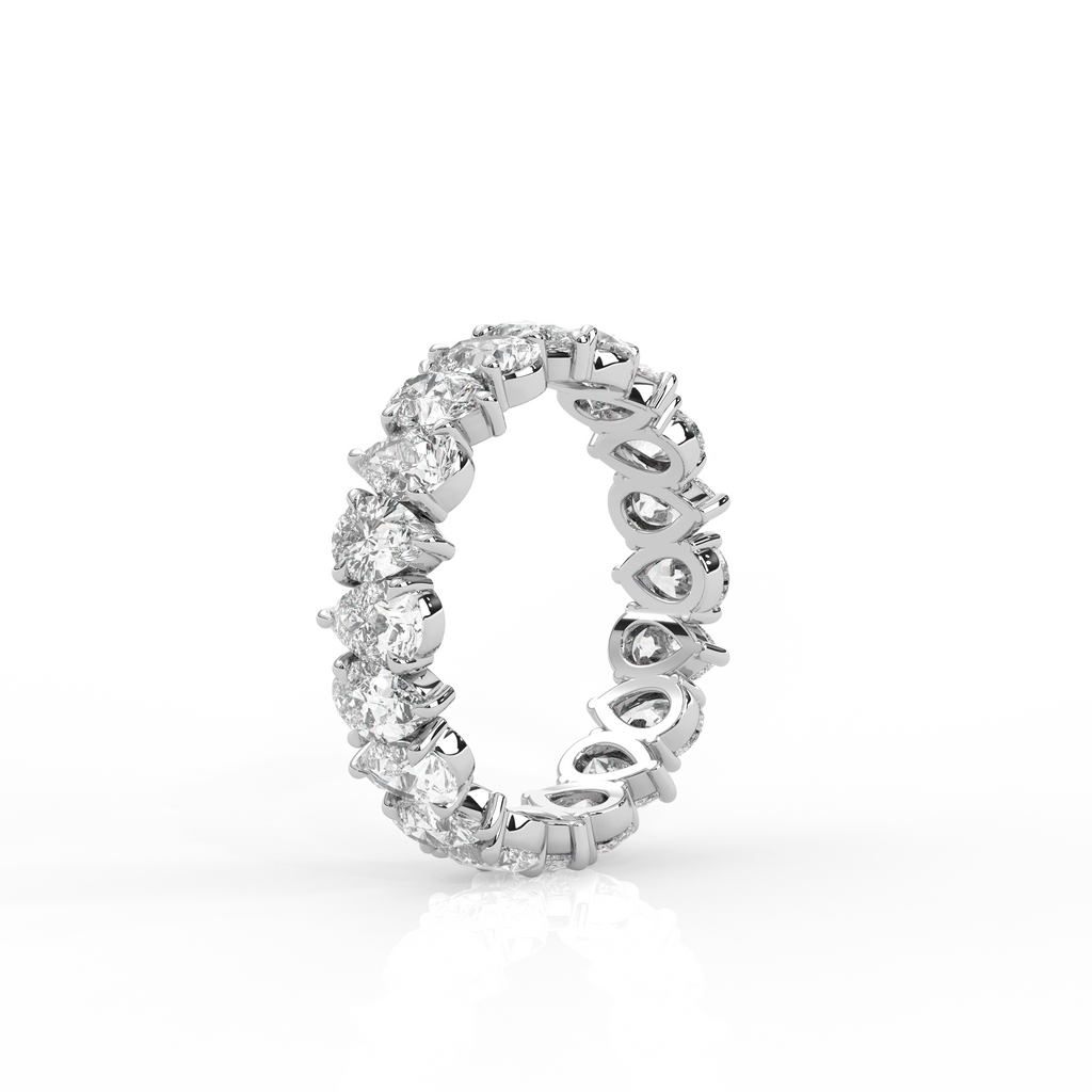 Pear Diamond Eternity Band