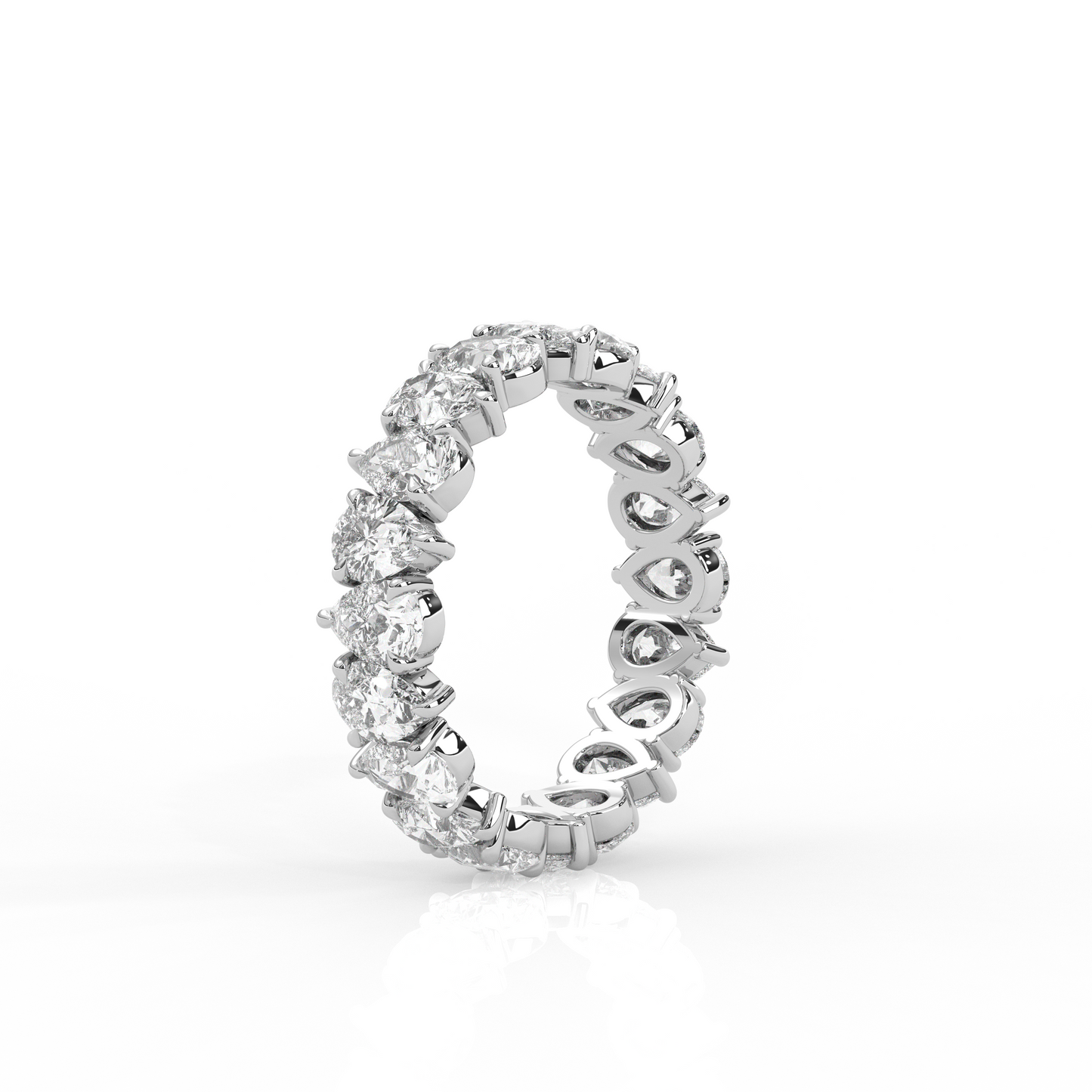 Pear Diamond Eternity Band