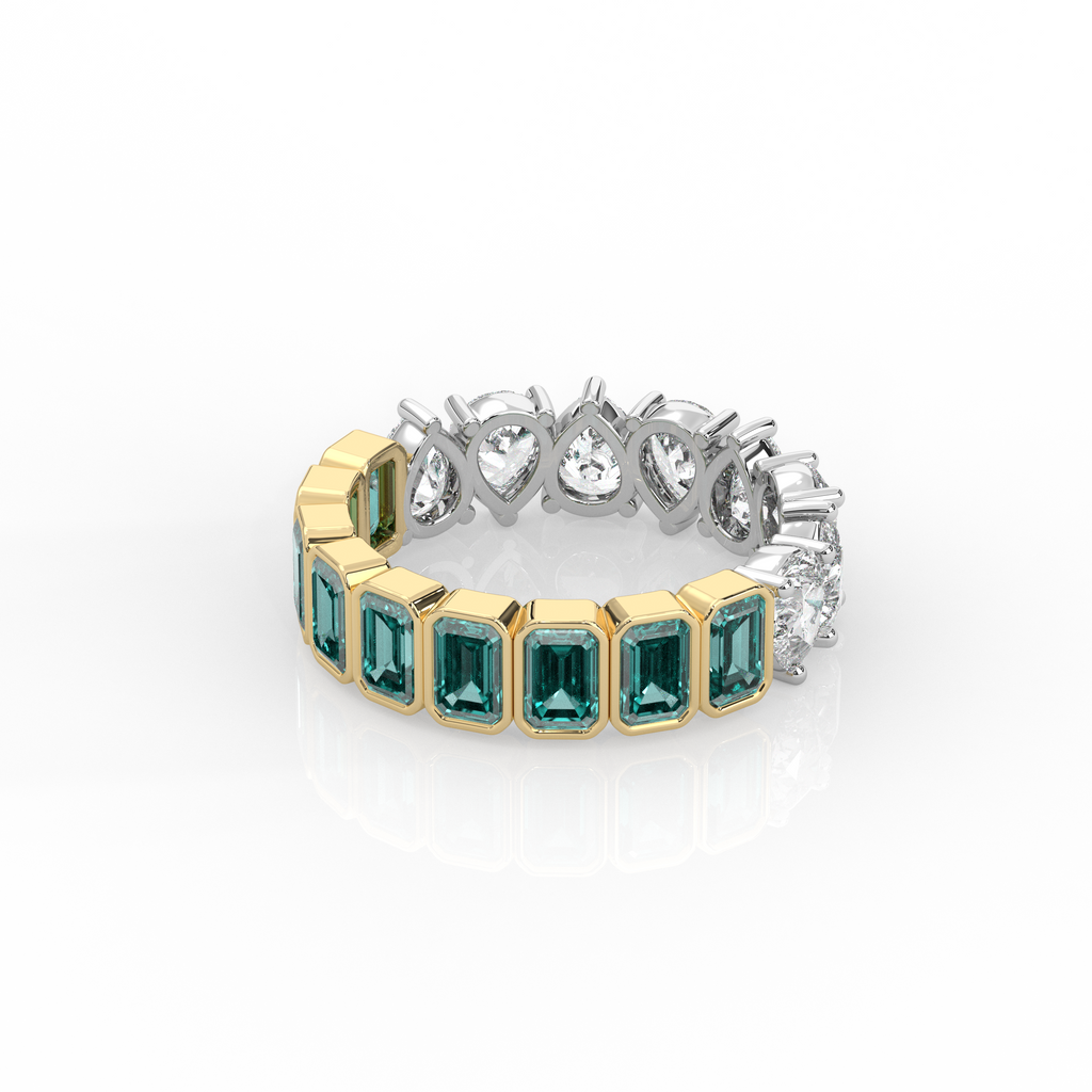Half to Whole Ring  - Emerald Green