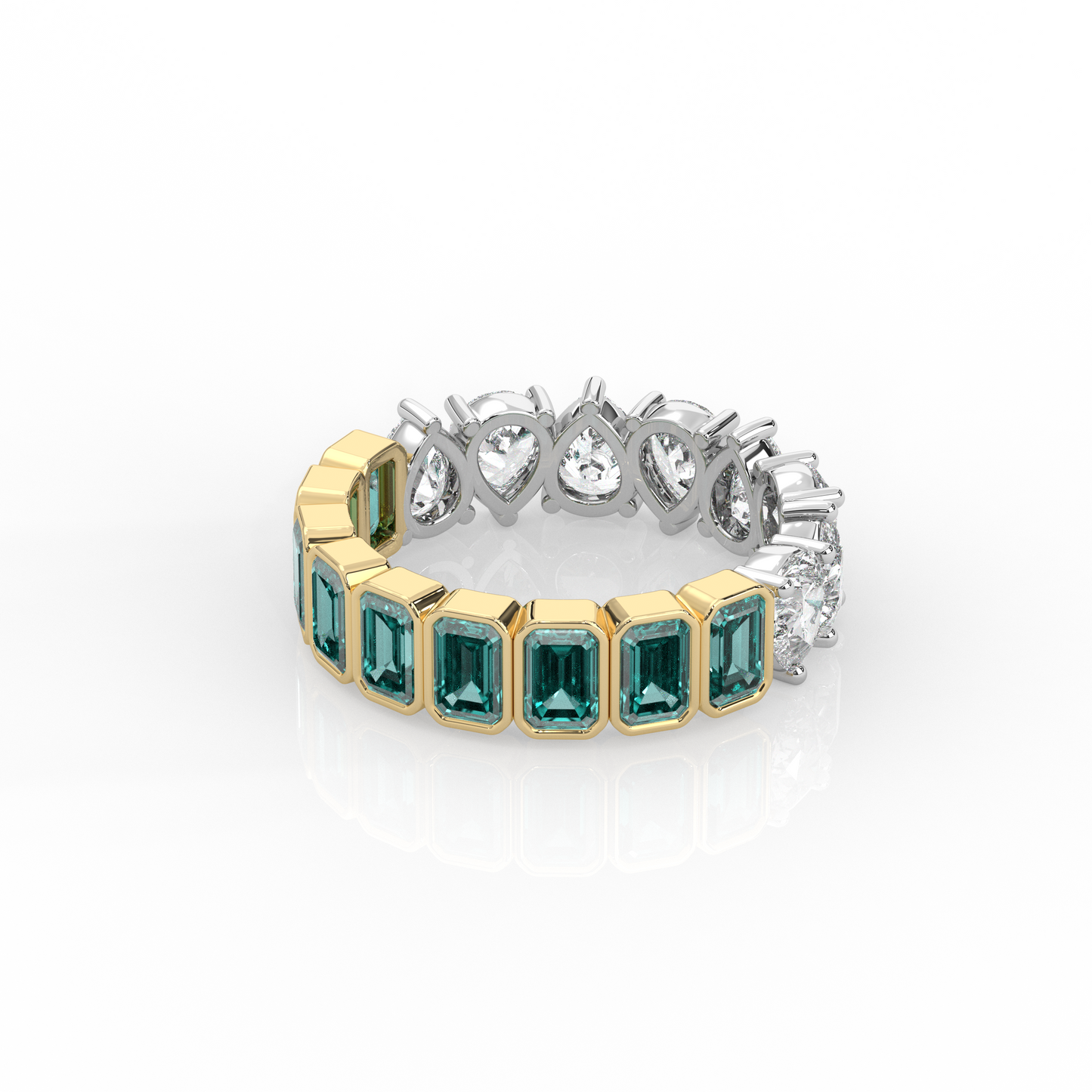 Half to Whole Ring  - Emerald Green