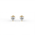 Mini Heart Diamond Stud Earrings