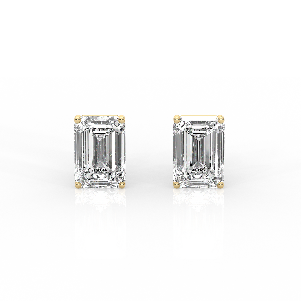 Emerald Diamond Stud Earrings