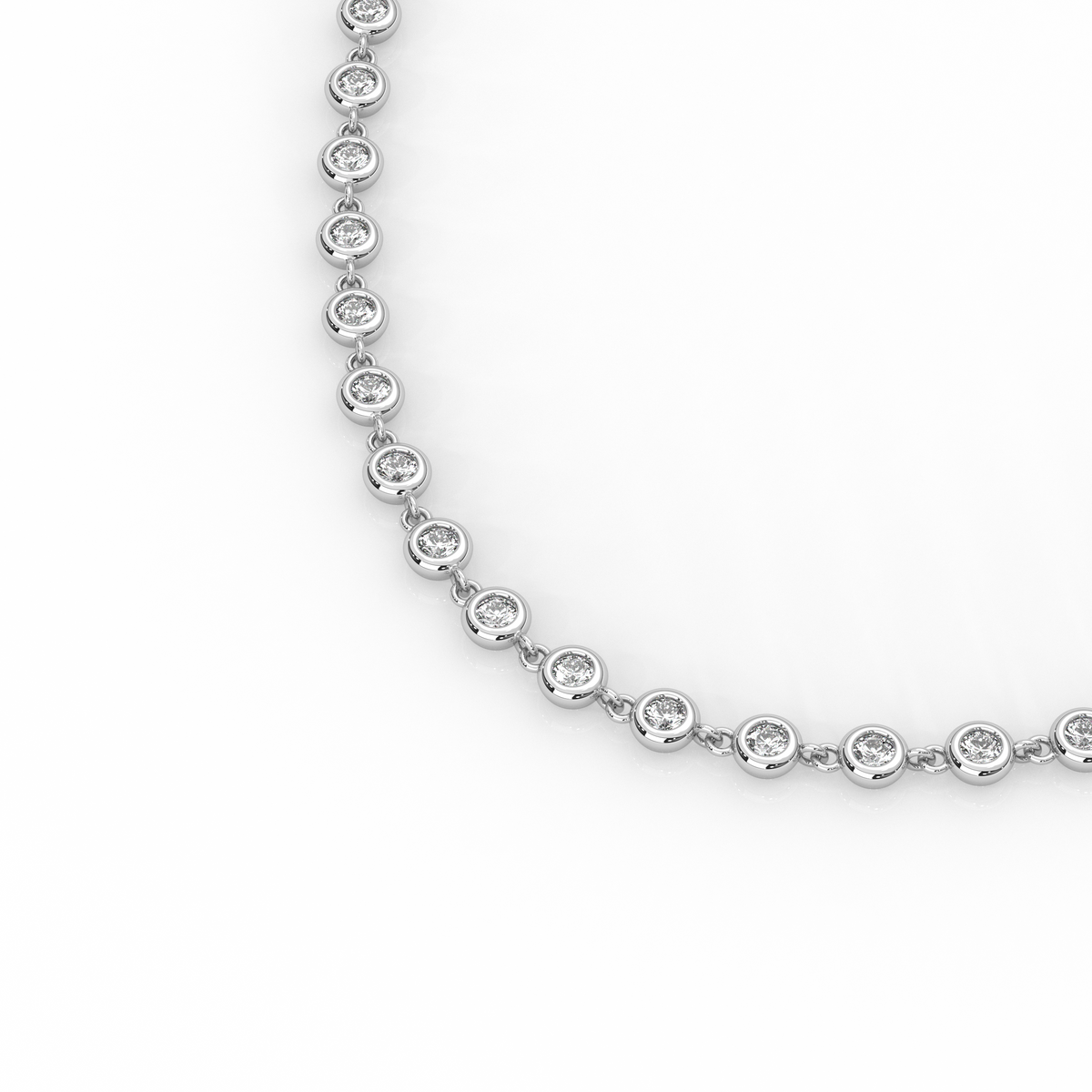 The Maddie Round Bezel Necklace