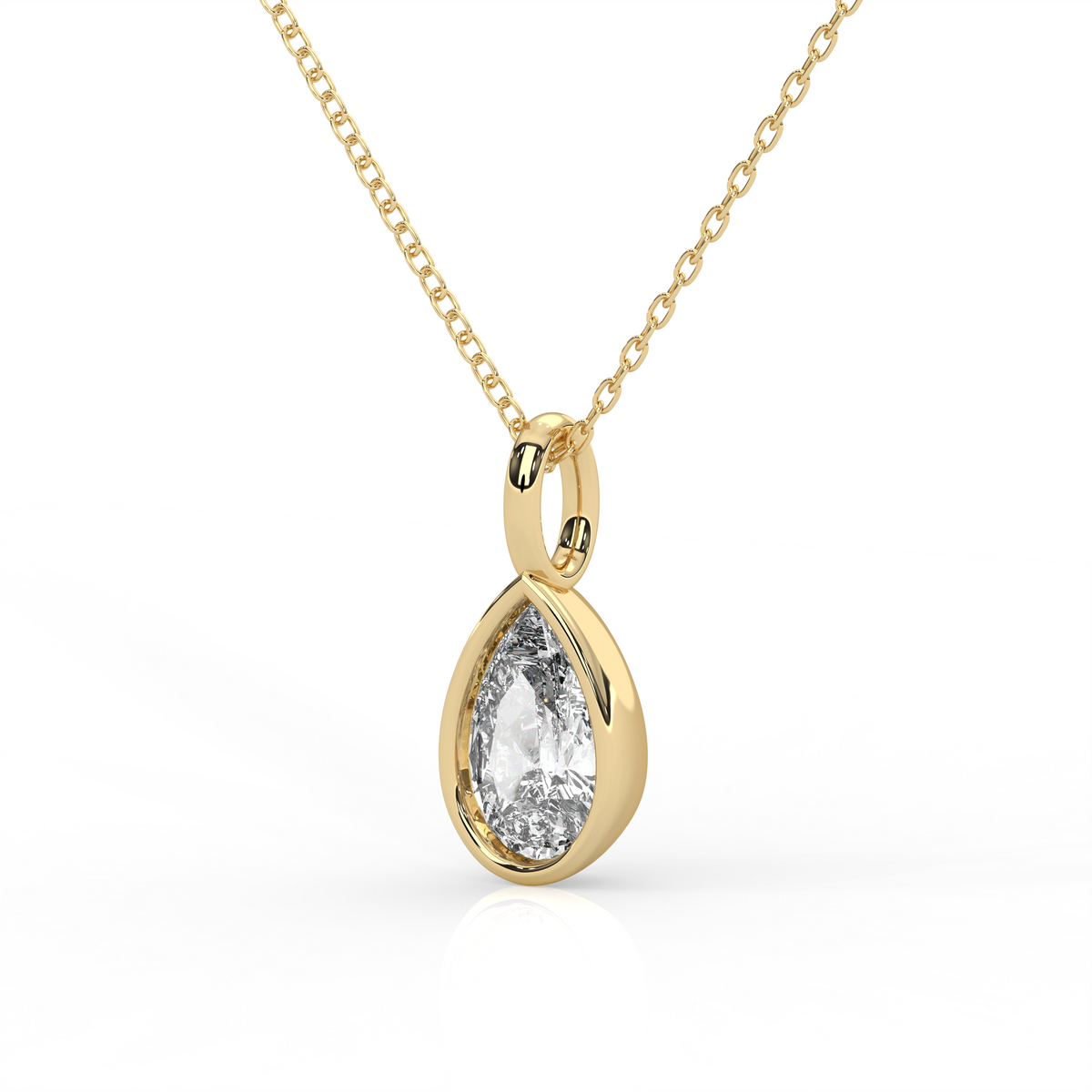 2 Carat Bezel Set Diamond Charm