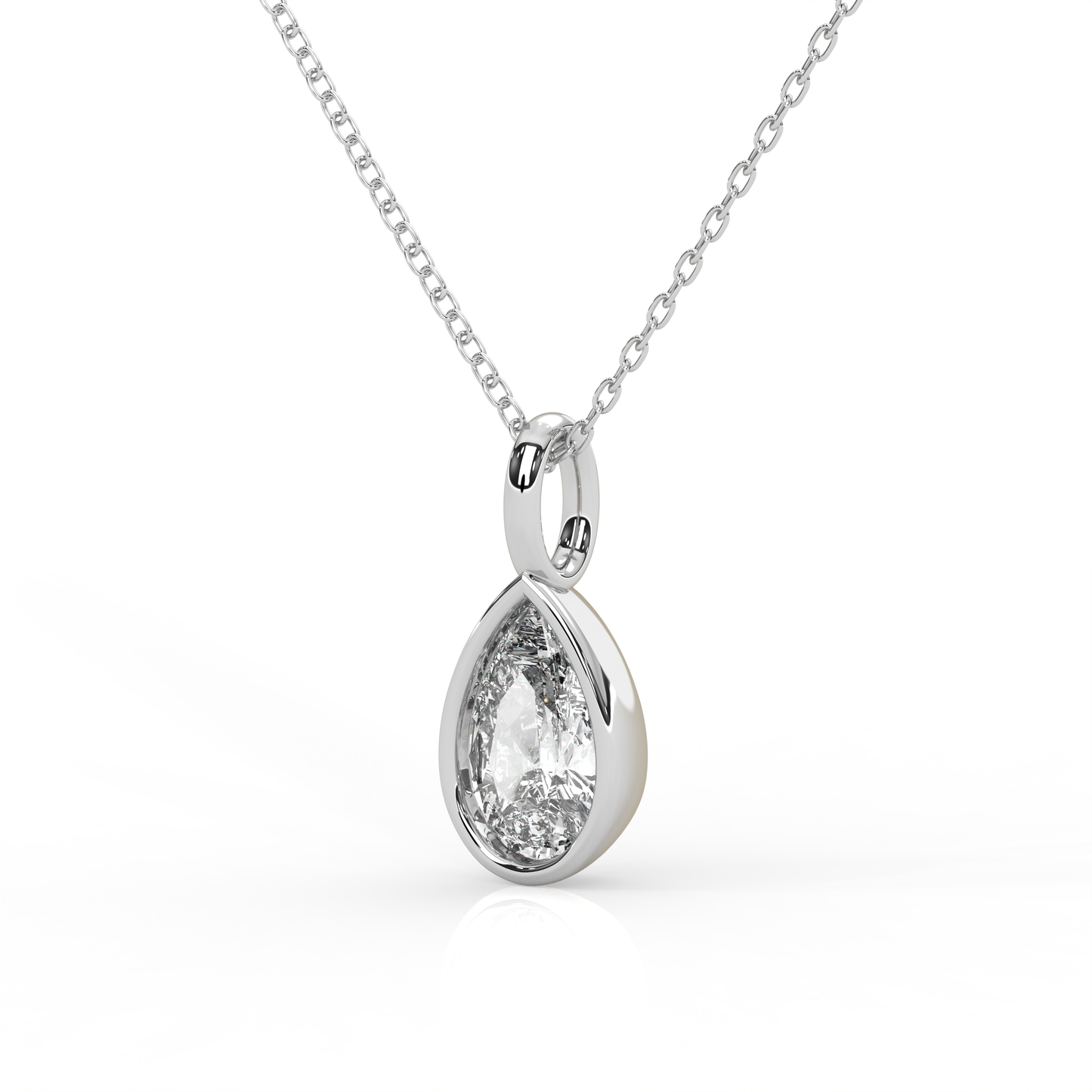 2 Carat Bezel Set Diamond Charm