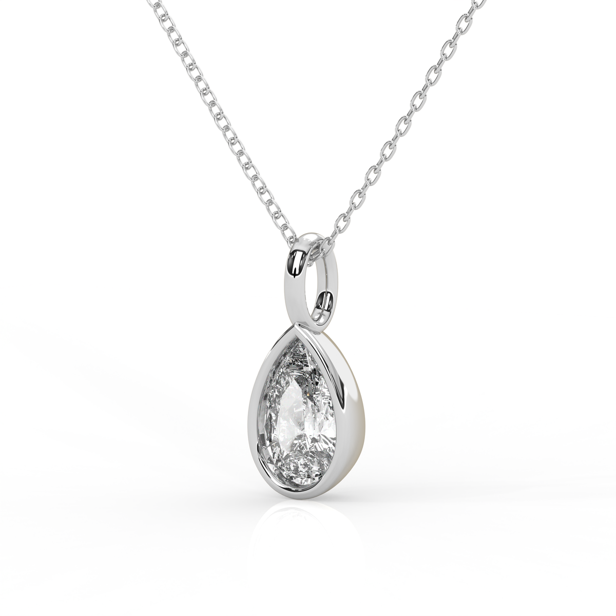 2 Carat Bezel Set Diamond Charm