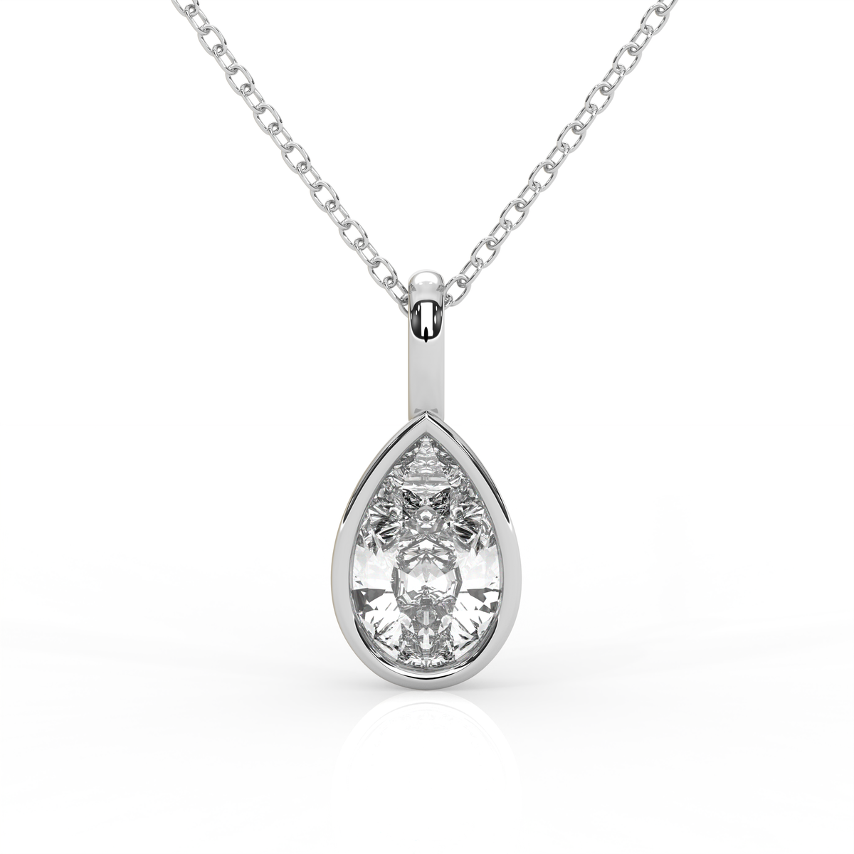 2 Carat Bezel Set Diamond Charm