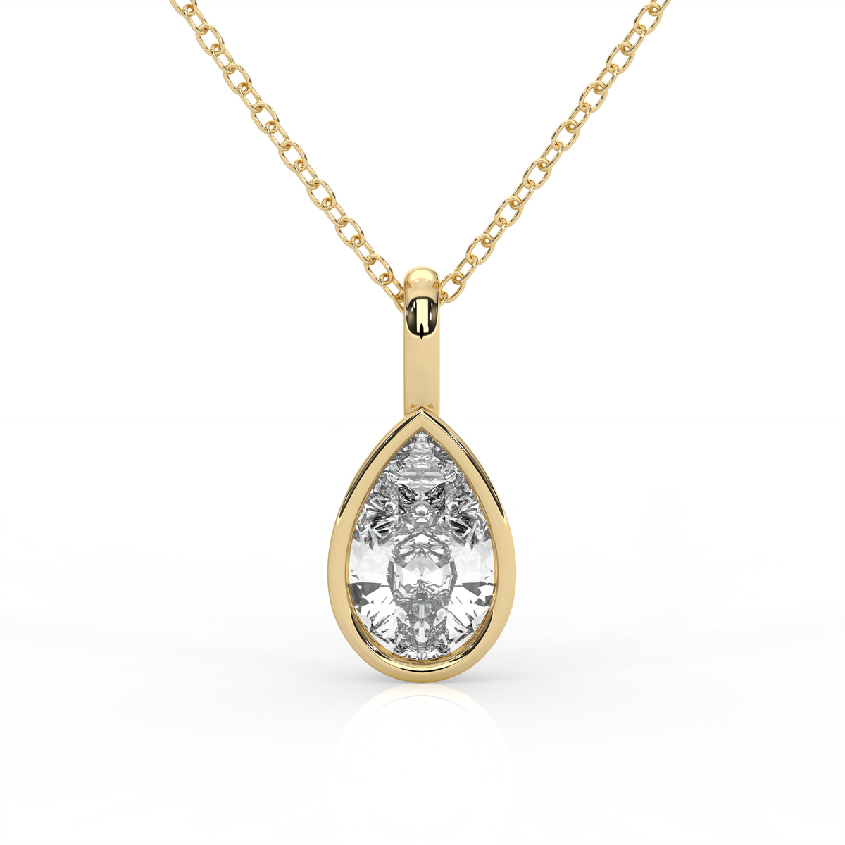 2 Carat Bezel Set Diamond Charm