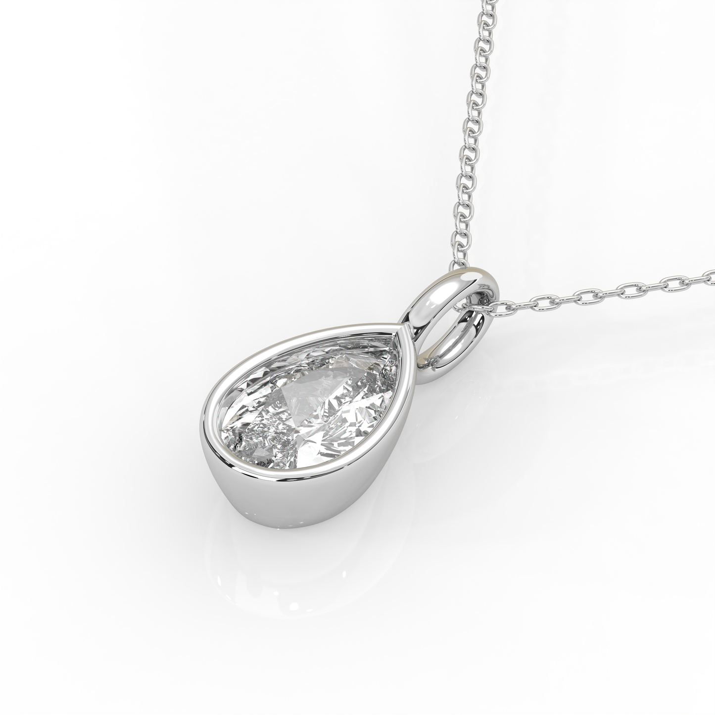 2 Carat Bezel Set Diamond Charm