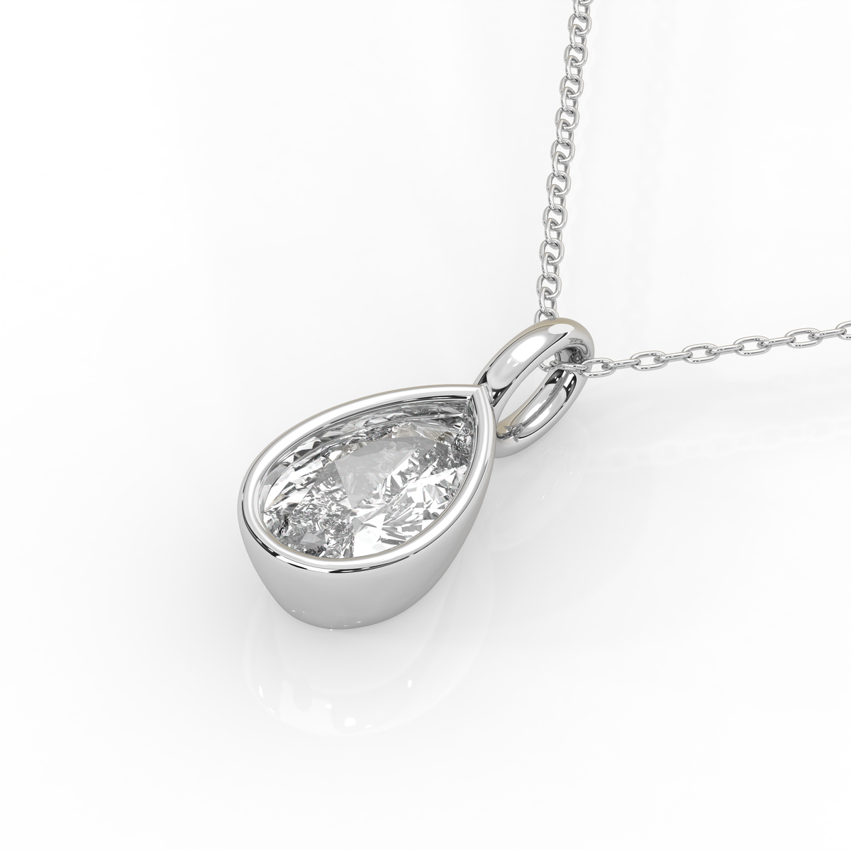 2 Carat Bezel Set Diamond Charm