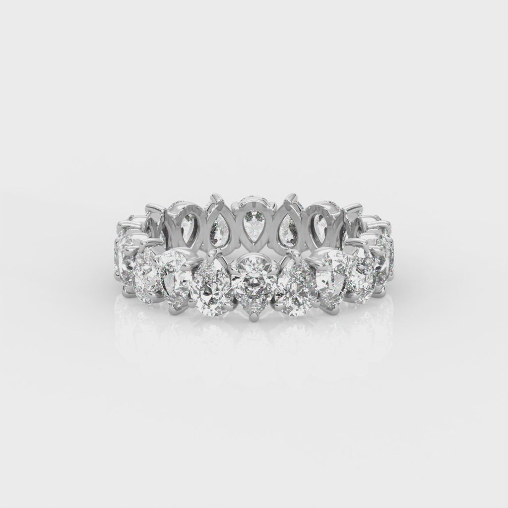 Pear Diamond Eternity Band