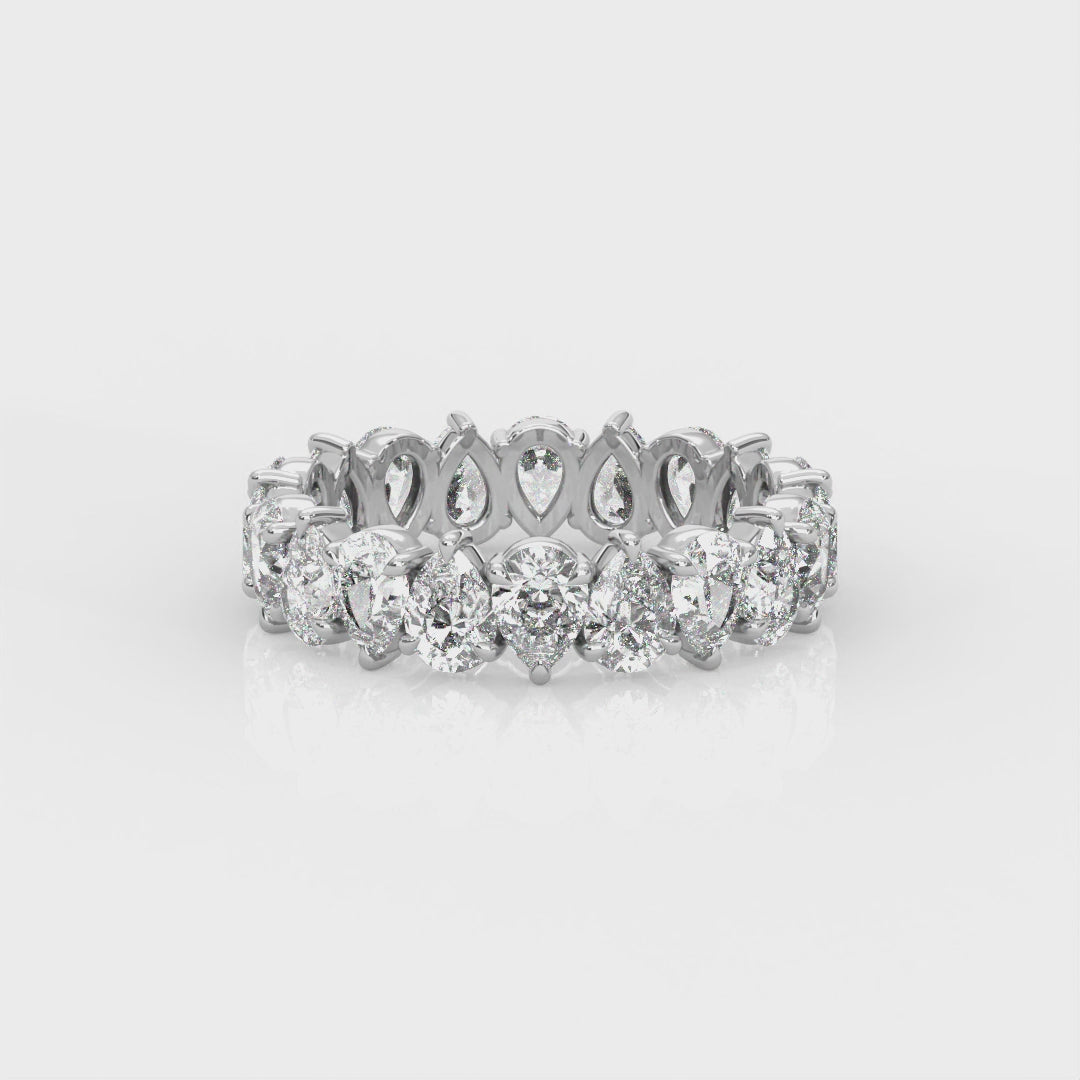 Pear Diamond Eternity Band