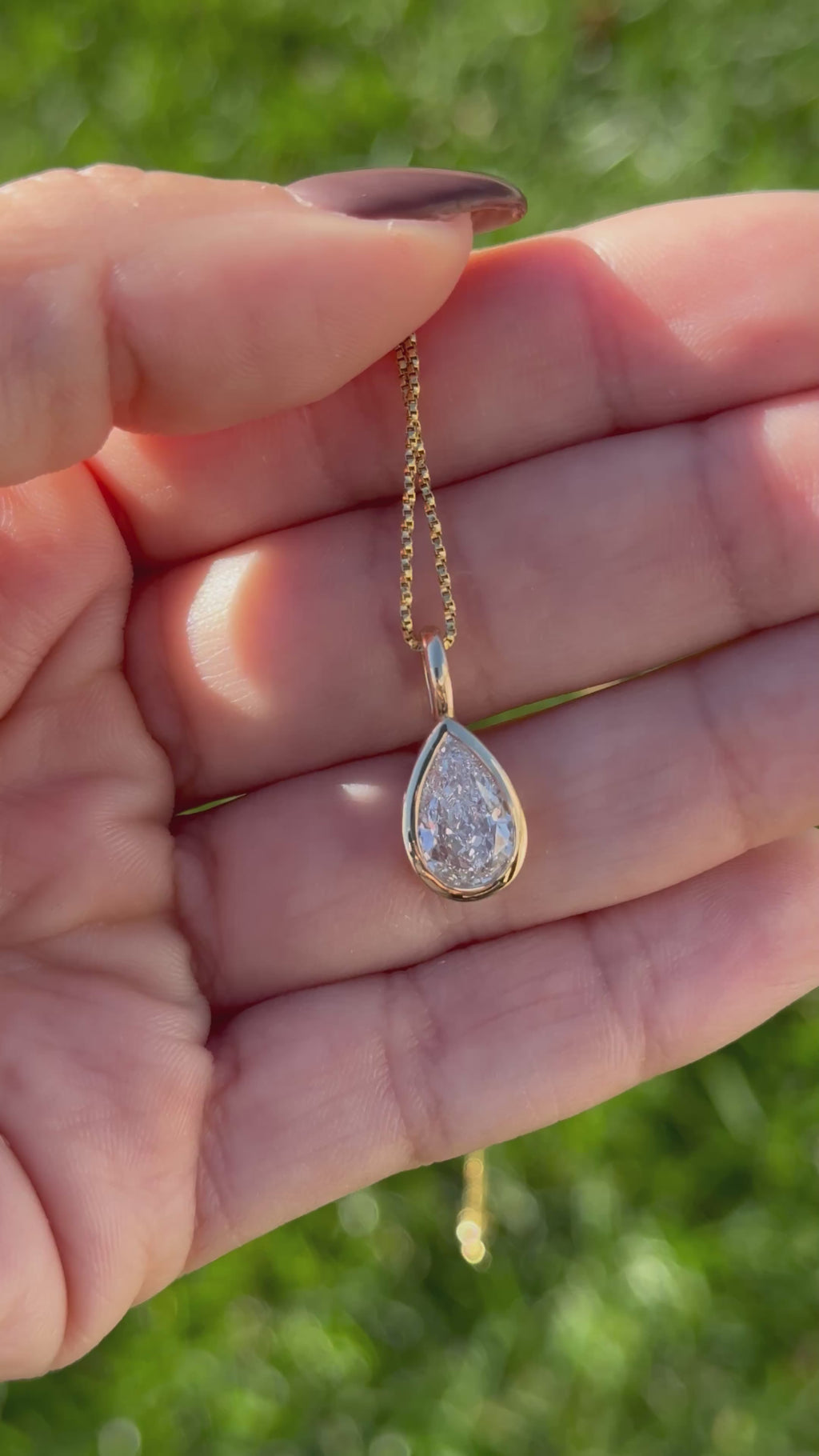 2 Carat Bezel Set Diamond Charm