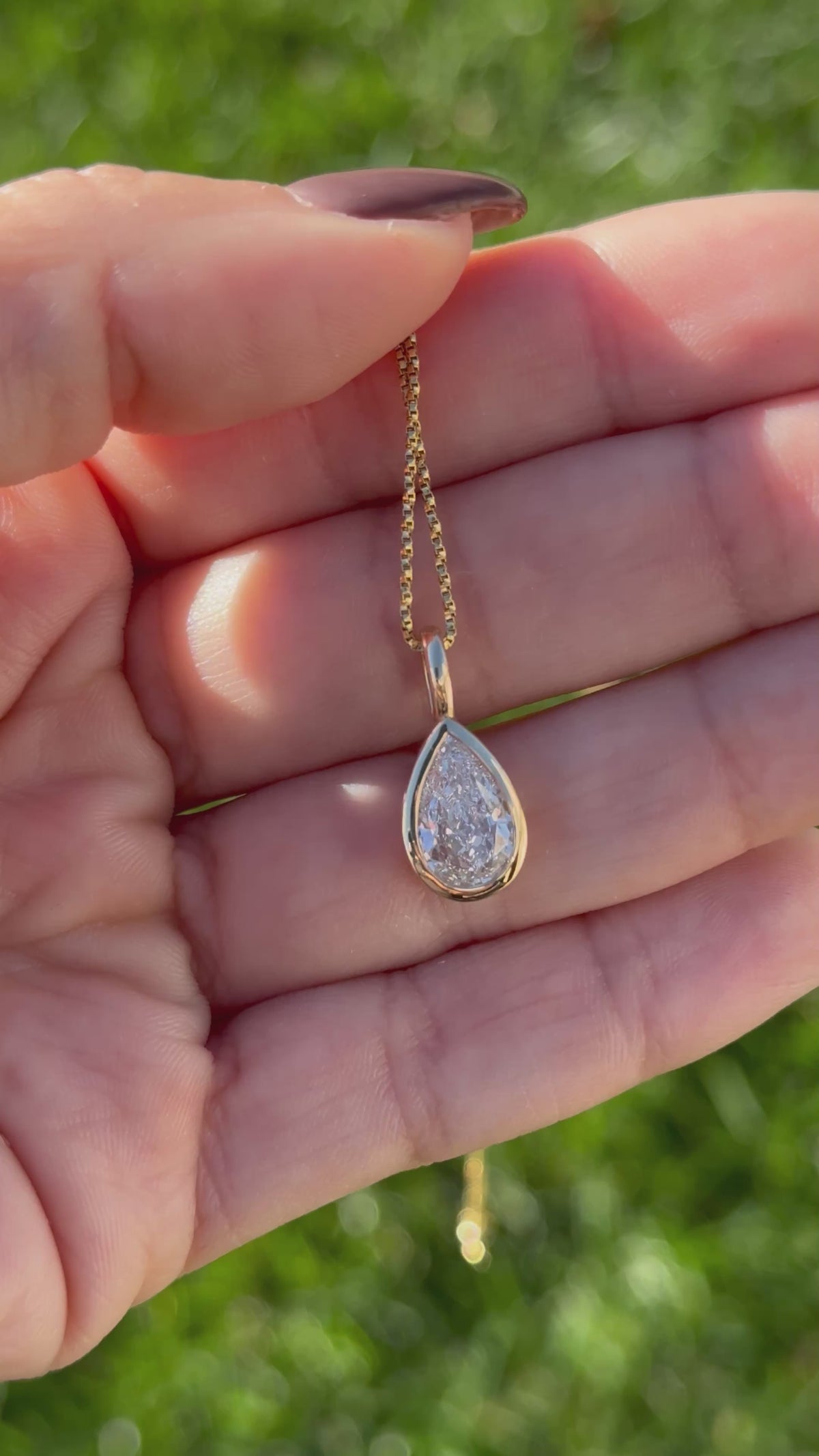 2 Carat Bezel Set Diamond Charm