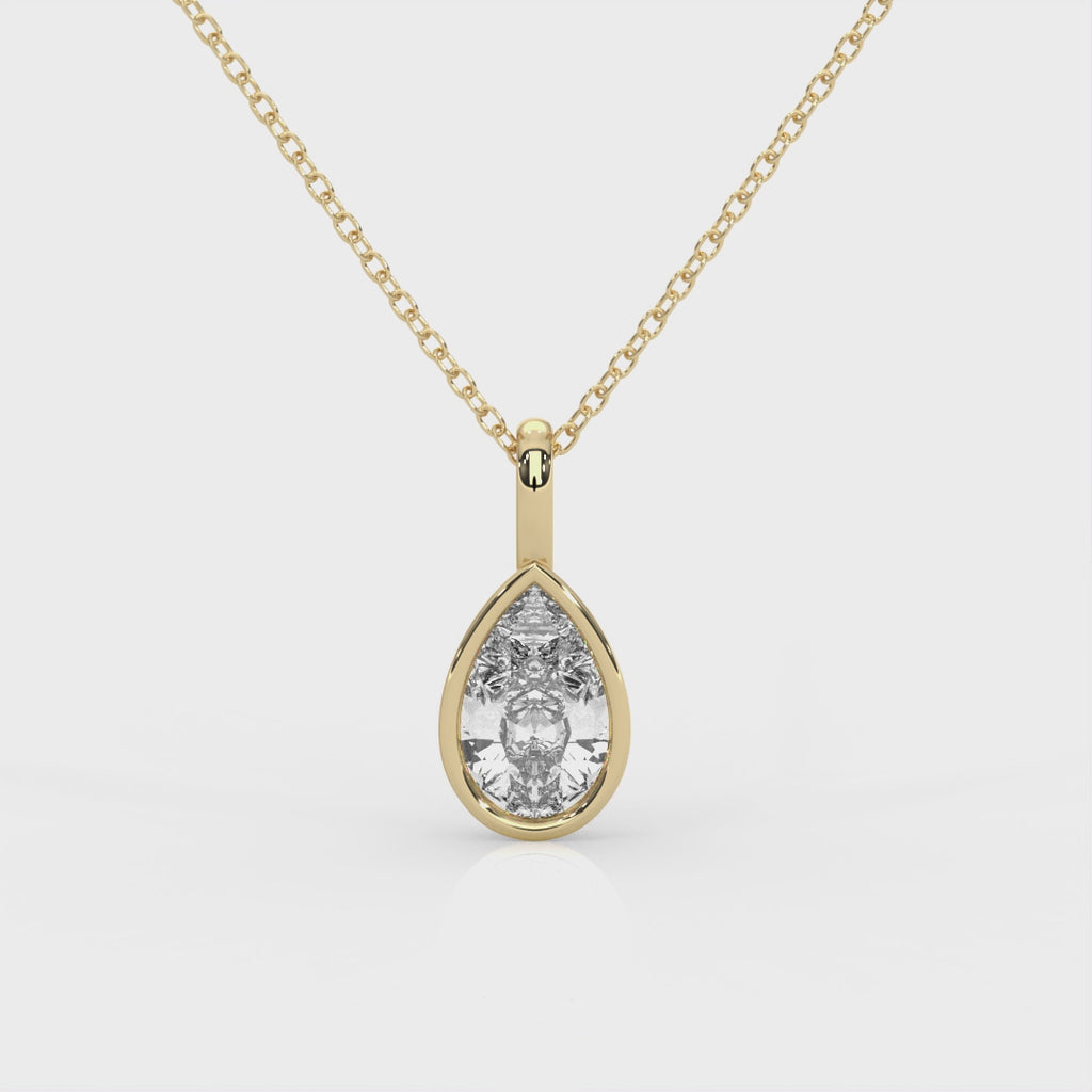 2 Carat Bezel Set Diamond Charm